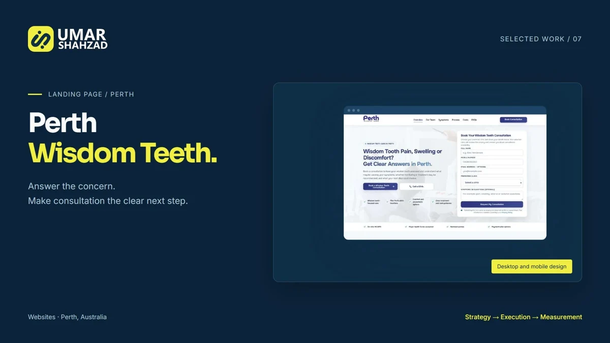 Perth Wisdom Teeth website or campaign overview.